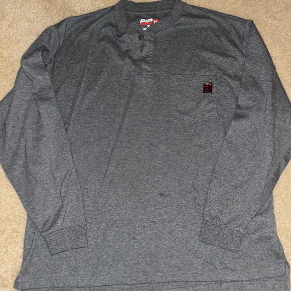 Gray Men's Long Sleeve Shirt - Picture 1 of 3